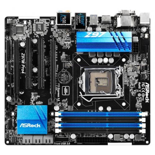Продать Материнская плата AsRock Z97M PRO4 (s1150, Intel Z97) по Trade-In интернет-магазине Телемарт - Киев, Днепр, Украина фото