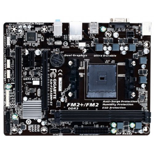 Продати Материнська плата Gigabyte GA-F2A58M-S1 (sFM2+, AMD A58) за Trade-In у інтернет-магазині Телемарт - Київ, Дніпро, Україна фото