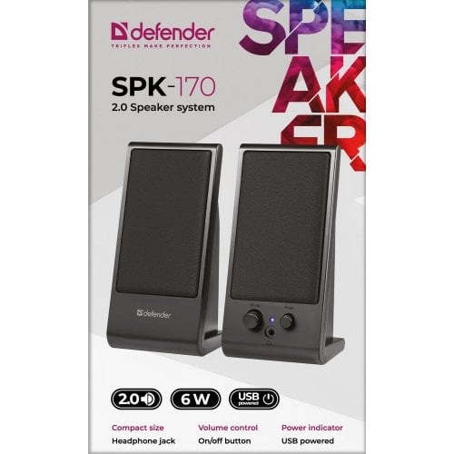 Купить Акустическая система Defender SPK-165/170 Black - цена в Харькове, Киеве, Днепре, Одессе
в интернет-магазине Telemart фото