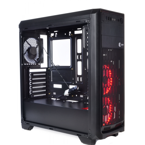 Корпус QUBE QBR09 без БП (QBR09_WRNU3) Black купити в Україні: Київ, Львів, Хмельницький, Тернопіль, Івано-Франківськ | Перевірка сумісності, низька ціна, відгуки, характеристики від TELEMART фото