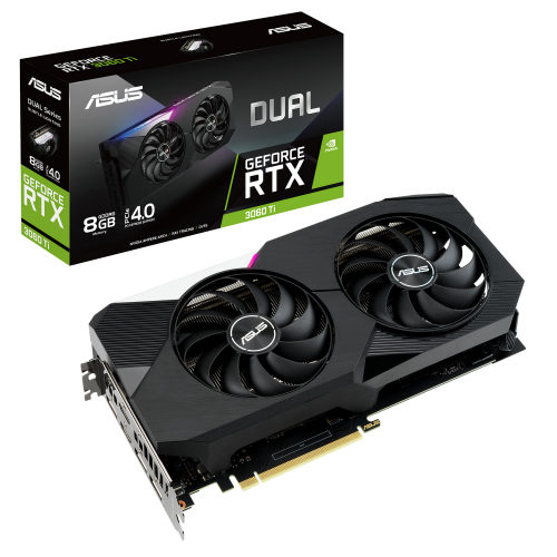 Продать Видеокарта Asus GeForce RTX 3060 Ti Dual 8192MB (DUAL-RTX3060TI-8G) по Trade-In интернет-магазине Телемарт - Киев, Днепр, Украина фото