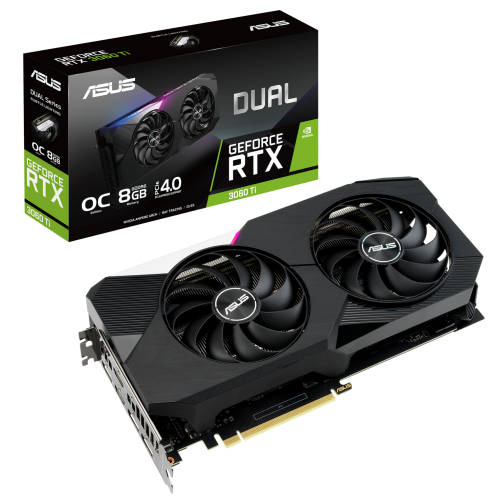 Фото Видеокарта Asus GeForce RTX 3060 Ti Dual OC 8192MB (DUAL-RTX3060TI-O8G)