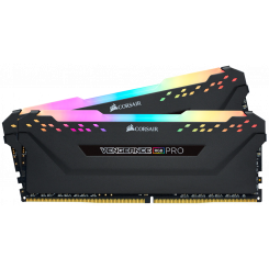 Фото Corsair DDR4 64GB (2x32GB) 3200Mhz Vengeance RGB Pro Black (CMW64GX4M2E3200C16)