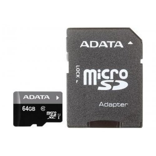 

A-Data microSDXC UHS-I 64 GB Class 10 (с адаптером) (AUSDX64GUICL10-RA1)