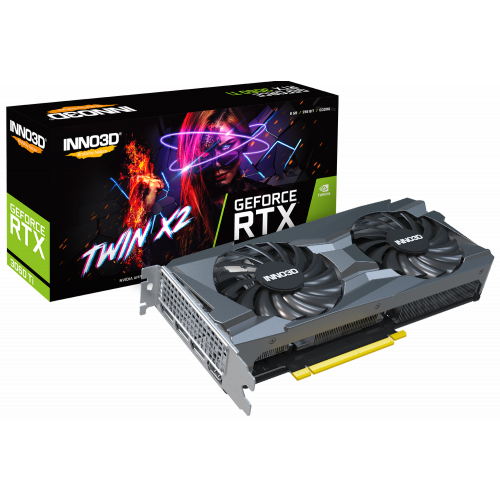 Продать Видеокарта Inno3D GeForce RTX 3060 Ti TWIN X2 OC 8192MB (N306T2-08D6X-1190VA32D) по Trade-In интернет-магазине Телемарт - Киев, Днепр, Украина фото