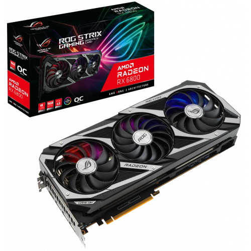 Продати Відеокарта Asus ROG Radeon RX 6800 STRIX OC 16384MB (ROG-STRIX-RX6800-O16G-GAMING) за Trade-In у інтернет-магазині Телемарт - Київ, Дніпро, Україна фото