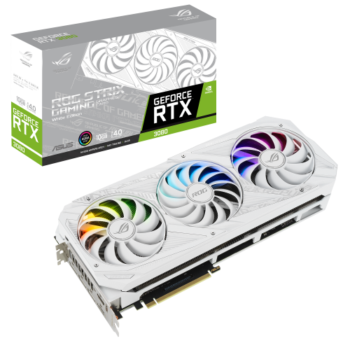 Продати Відеокарта Asus ROG GeForce RTX 3080 STRIX White 10240MB (ROG-STRIX-RTX3080-10G-WHITE) за Trade-In у інтернет-магазині Телемарт - Київ, Дніпро, Україна фото
