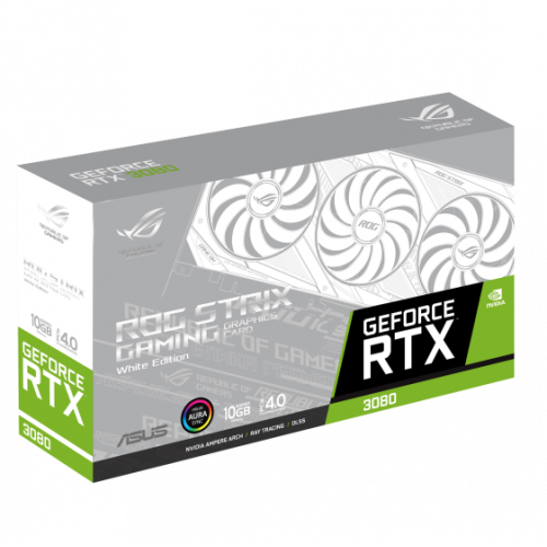 Продати Відеокарта Asus ROG GeForce RTX 3080 STRIX White 10240MB (ROG-STRIX-RTX3080-10G-WHITE) за Trade-In у інтернет-магазині Телемарт - Київ, Дніпро, Україна фото