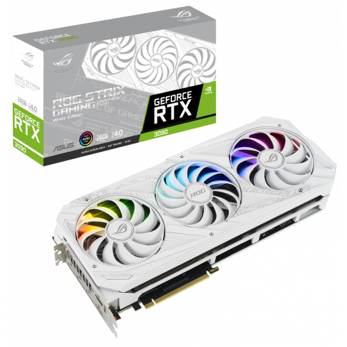 Продати Відеокарта Asus ROG GeForce RTX 3090 STRIX White 24576MB (ROG-STRIX-RTX3090-24G-WHITE) за Trade-In у інтернет-магазині Телемарт - Київ, Дніпро, Україна фото