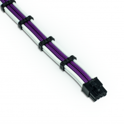 Фото Кастомный кабель для процессора EVOLVE Custom CPU Cable 4+4pin 0.3m (EV-CPUMF-03PuW) Purple/White