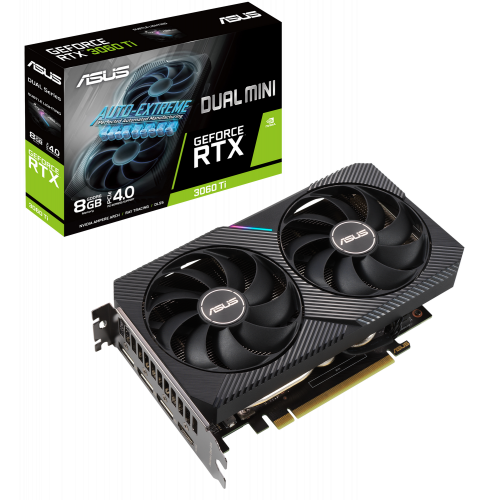 Продати Відеокарта Asus GeForce RTX 3060 Ti Dual Mini 8192MB (DUAL-RTX3060TI-8G-MINI) за Trade-In у інтернет-магазині Телемарт - Київ, Дніпро, Україна фото
