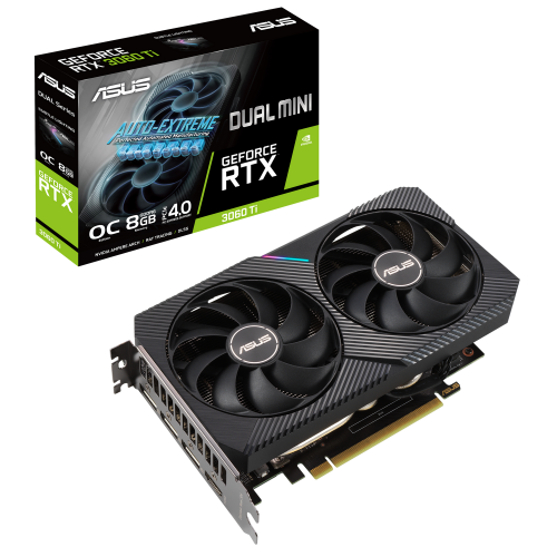 Продати Відеокарта Asus GeForce RTX 3060 Ti Dual Mini OC 8192MB (DUAL-RTX3060TI-O8G-MINI) за Trade-In у інтернет-магазині Телемарт - Київ, Дніпро, Україна фото