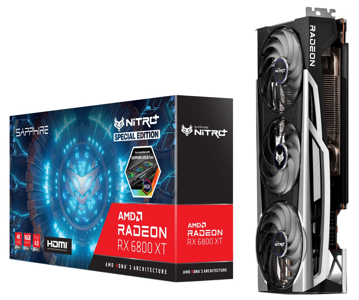 Видеокарта Sapphire Radeon RX 6800 XT SE NITRO+ 16384MB (11304-01-20G ...
