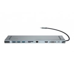 USB-хаб Baseus Enjoyment Series Multi-functional USB Type-C PD 8 in 1 (CATSX-G0G) Gray