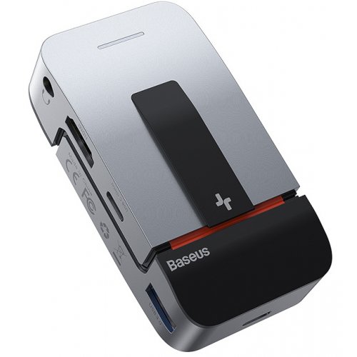 Купить USB-хаб Baseus Armor Age Type-C Bracket Multifunctional 7 in 1 (CAHUB-AJ0G) Space Gray - цена в Харькове, Киеве, Днепре, Одессе
в интернет-магазине Telemart фото