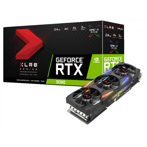 Продать Видеокарта PNY GeForce RTX 3090 XLR8 Gaming UPRISING EPIC-X RGB 24576MB (VCG309024TFXMPB) по Trade-In интернет-магазине Телемарт - Киев, Днепр, Украина фото