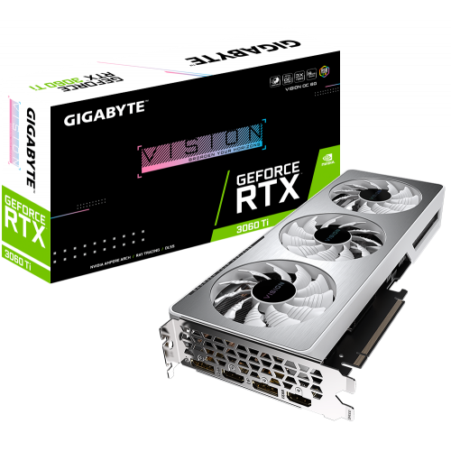 Фото Видеокарта Gigabyte GeForce RTX 3060 Ti VISION OC 8192MB (GV-N306TVISION OC-8GD)