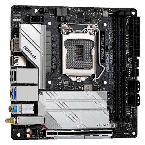 Продать Материнская плата AsRock Z590M-ITX/ax (s1200, Intel Z590) по Trade-In интернет-магазине Телемарт - Киев, Днепр, Украина фото