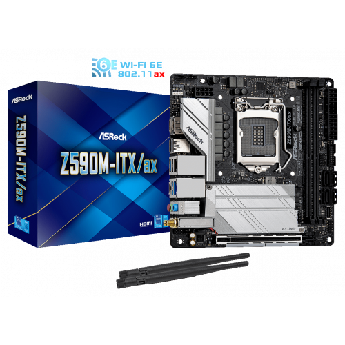 Продать Материнская плата AsRock Z590M-ITX/ax (s1200, Intel Z590) по Trade-In интернет-магазине Телемарт - Киев, Днепр, Украина фото