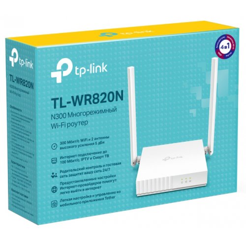 Купить Wi-Fi роутер TP-LINK TL-WR820N V2 - цена в Харькове, Киеве, Днепре, Одессе
в интернет-магазине Telemart фото