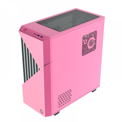 Фото Корпус GAMEMAX Contac COC ARGB Tempered Glass без БП White/Pink