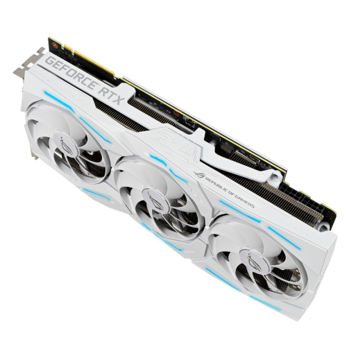 Photo Video Graphic Card Asus ROG GeForce RTX 2080 SUPER STRIX OC White 8192MB (ROG-STRIX-RTX2080S-O8G-WHITE FR) Factory Recertified