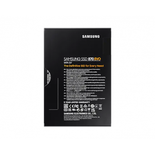 Купить SSD-диск Samsung 870 EVO V-NAND MLC 2TB 2.5" (MZ-77E2T0BW) с проверкой совместимости: обзор, характеристики, цена в Киеве, Днепре, Одессе, Харькове, Украине | интернет-магазин TELEMART.UA фото