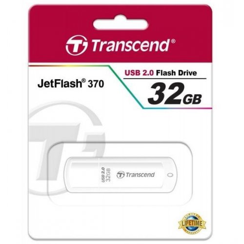 Купить Накопитель Transcend JetFlash 370 32GB White (TS32GJF370) - цена в Харькове, Киеве, Днепре, Одессе
в интернет-магазине Telemart фото