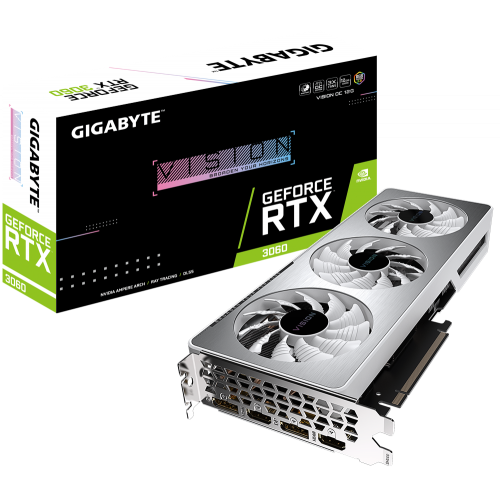 Фото Видеокарта Gigabyte GeForce RTX 3060 VISION OC 12288MB (GV-N3060VISION OC-12GD 1.0)