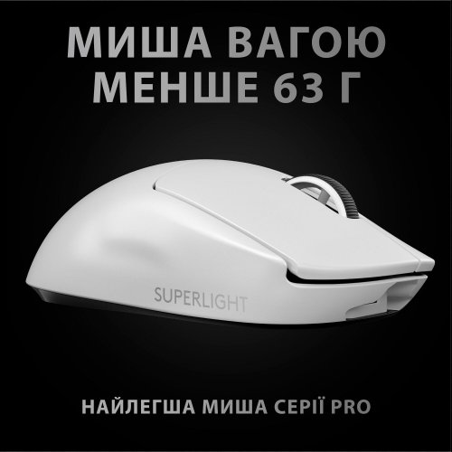 Фото Мышка Logitech G Pro X SUPERLIGHT (910-005942) White