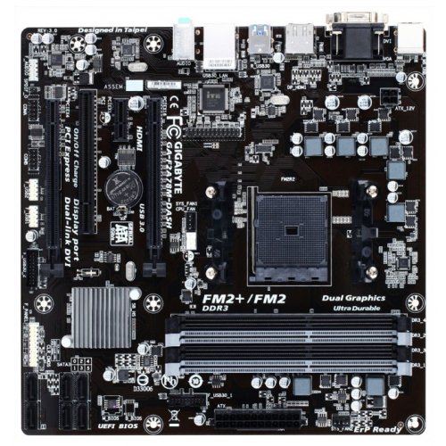 Продать Материнская плата Gigabyte GA-F2A78M-DASH (FM2+, AMD A78) по Trade-In интернет-магазине Телемарт - Киев, Днепр, Украина фото