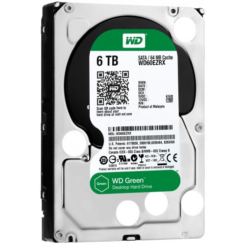 Продати Жорсткий диск Western Digital Green 6TB IntelliPower 64Mb 3.5" (WD60EZRX) за Trade-In у інтернет-магазині Телемарт - Київ, Дніпро, Україна фото