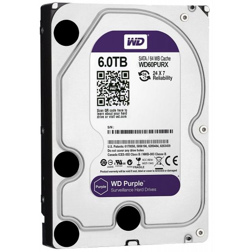 Продати Жорсткий диск Western Digital Purple 6TB IntelliPower 64Mb 3.5" (WD60PURX) за Trade-In у інтернет-магазині Телемарт - Київ, Дніпро, Україна фото