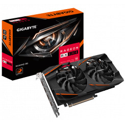 Фото Уценка видеокарта Gigabyte Radeon RX 580 Gaming 8192MB (GV-RX580GAMING-8GD) (после ремонта, 345897)