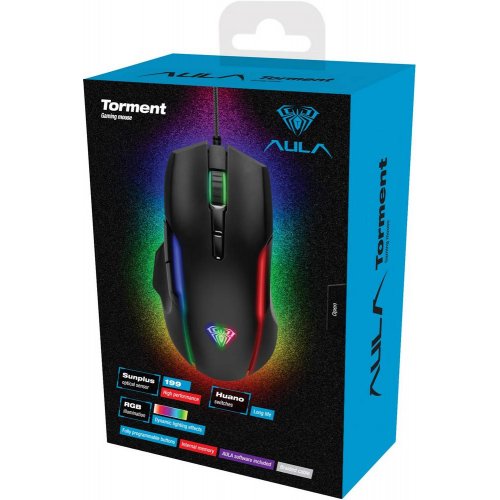 Купить Мышка AULA Torment Gaming Mouse (6948391212821) Black - цена в Харькове, Киеве, Днепре, Одессе
в интернет-магазине Telemart фото