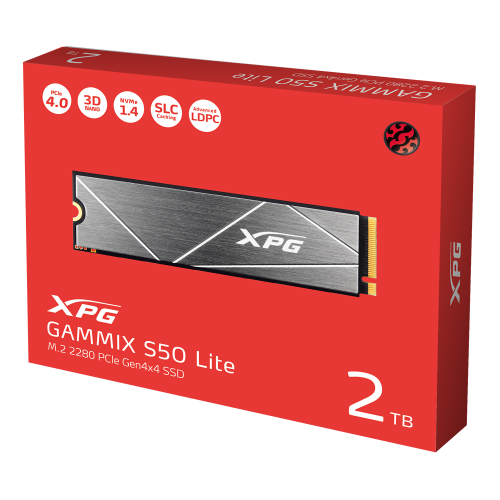 Продать SSD-диск ADATA XPG GAMMIX S50 Lite 3D NAND 2TB M.2 (2280 PCI-E) NVMe x4 (AGAMMIXS50L-2T-C) по Trade-In интернет-магазине Телемарт - Киев, Днепр, Украина фото