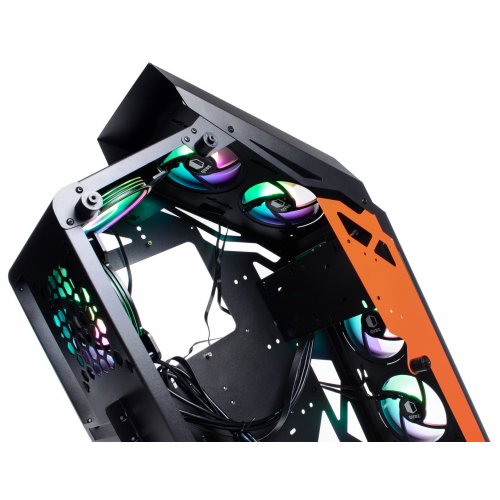 Продати Корпус QUBE Stalker Tempered Glass без БП (STALKER_FMBU3) Black/Orange за Trade-In у інтернет-магазині Телемарт - Київ, Дніпро, Україна фото