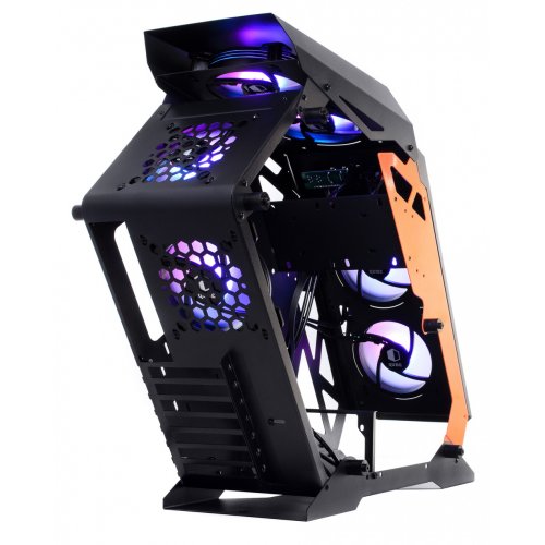 Продати Корпус QUBE Stalker Tempered Glass без БП (STALKER_FMBU3) Black/Orange за Trade-In у інтернет-магазині Телемарт - Київ, Дніпро, Україна фото