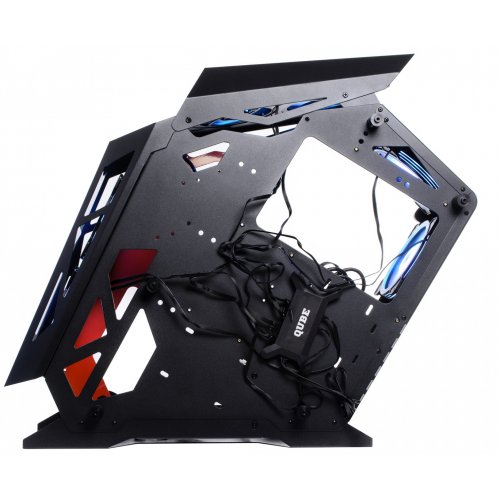 Продати Корпус QUBE Stalker Tempered Glass без БП (STALKER_FMBU3) Black/Orange за Trade-In у інтернет-магазині Телемарт - Київ, Дніпро, Україна фото