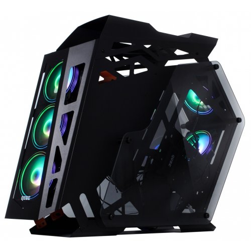 Продать Корпус QUBE Stalker Max Tempered Glass без БП (STALKER_FMBE3) Black/Orange по Trade-In интернет-магазине Телемарт - Киев, Днепр, Украина фото