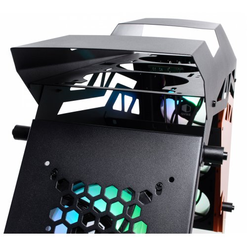 Продать Корпус QUBE Stalker Max Tempered Glass без БП (STALKER_FMBE3) Black/Orange по Trade-In интернет-магазине Телемарт - Киев, Днепр, Украина фото