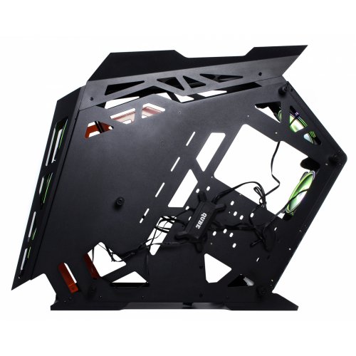 Продать Корпус QUBE Stalker Max Tempered Glass без БП (STALKER_FMBE3) Black/Orange по Trade-In интернет-магазине Телемарт - Киев, Днепр, Украина фото