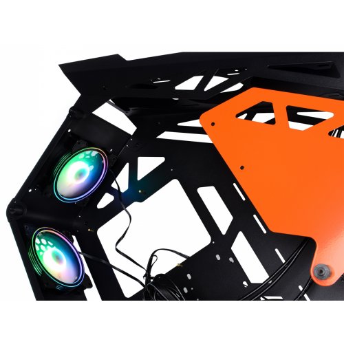 Продать Корпус QUBE Stalker Max Tempered Glass без БП (STALKER_FMBE3) Black/Orange по Trade-In интернет-магазине Телемарт - Киев, Днепр, Украина фото