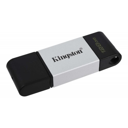 Купити Накопичувач Kingston DataTraveler 80 128GB USB Type-C (DT80/128GB) Black/Grey - ціна в Києві, Львові, Вінниці, Хмельницькому, Франківську, Україні | інтернет-магазин TELEMART.UA фото