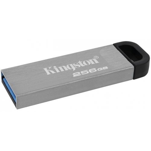 Купить Накопитель Kingston DataTraveler Kyson 256GB USB 3.2 (DTKN/256GB) Silver/Black - цена в Харькове, Киеве, Днепре, Одессе
в интернет-магазине Telemart фото