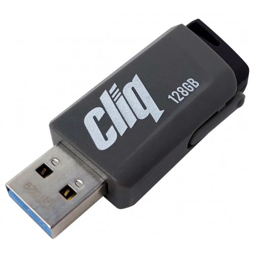 Купити Накопичувач Patriot Cliq 128GB USB 3.1 (PSF128GCL3USB) Grey - ціна в Києві, Львові, Вінниці, Хмельницькому, Франківську, Україні | інтернет-магазин TELEMART.UA фото