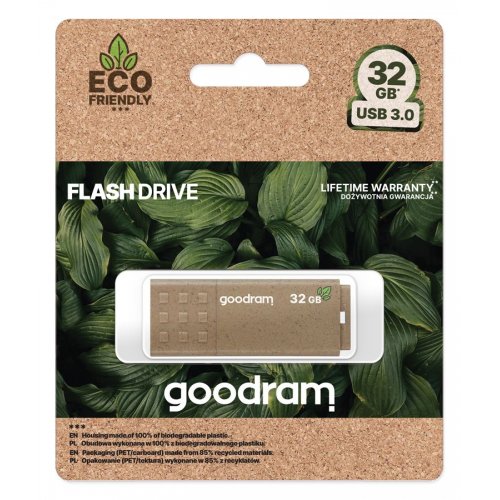 Накопичувач GoodRAM UME3 Eco Friendly 32GB USB 3.0 (UME3-0320EFR11) Brown купити в Україні: Київ, Львів, Хмельницький, Тернопіль, Івано-Франківськ | Низька ціна, відгуки, характеристики від TELEMART фото