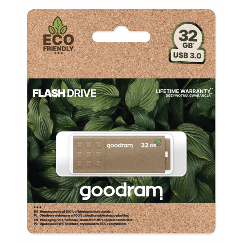Накопитель GoodRAM UME3 Eco Friendly 32GB USB 3.0 (UME3-0320EFR11) Brown купить в Украине: Киев, Днепр, Харьков, Одесса  | Низкая цена, отзывы, характеристики от TELEMART фото