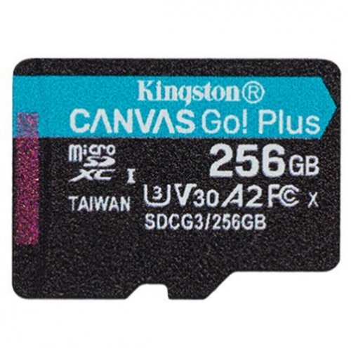 Купить Карта памяти Kingston microSDXC Canvas Go! Plus 256GB Class 10 UHS-I U3 (SDCG3/256GBSP) - цена в Харькове, Киеве, Днепре, Одессе
в интернет-магазине Telemart фото