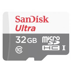 Карта памяти SanDisk microSDHC Ultra 32GB Class 10 UHS-I (SDSQUNR-032G-GN3MN)